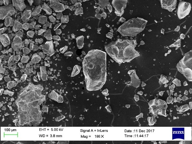 Lunar analog (JSC-1A) SEM Image Lunar analog (JSC-1A) SEM Image